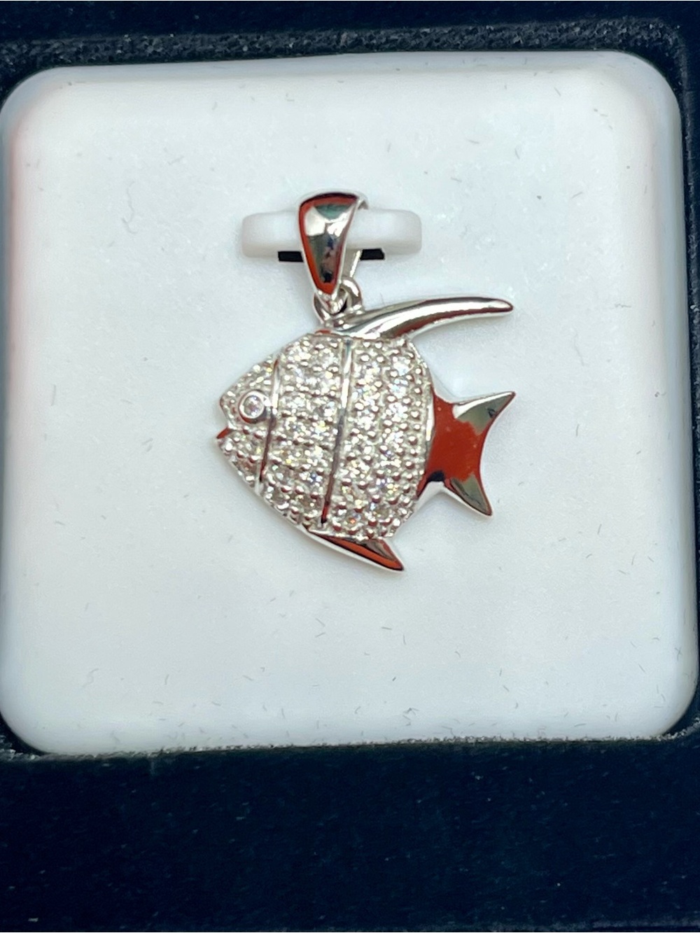 Angler Fish Pendant with Sterling Silver & .5 ctwt Moissanite $250 retail - Picture 3 of 5
